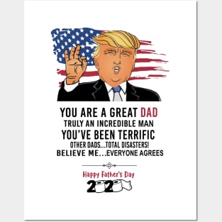 Funny Trump Happy Father's Day 2020 You Are A Great Dad Posters and Art